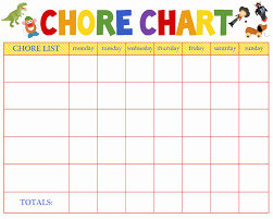 free chore chart template beautiful free behavioral aid