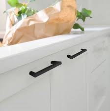 White Cabinet And Black Hardware Is Always In Style Black Kitchen Handles Kitchen Cupboard Handles Best Kitchen Cabinets
