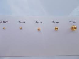 5mm gold ball earrings ja115