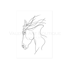 Printable Horse Drawing Print Animal Line Art Print Modern Etsy Drawing Prints Line Art Line Art Drawings