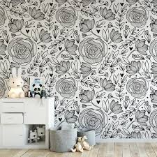 Black And White Floral Wallpaper Bathroom Pin On Bathroom Design