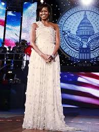 Former president barack obama was kind enough to share his candid thoughts on his wife michelle obama's viral joe biden inauguration outfit. Michelle O Bama S Innauguration Ball Dress It Is A One Shouldered Silk Chiffon Gown Covered In Organza Designed By Jas Michelle Obama Ball Dresses First Lady