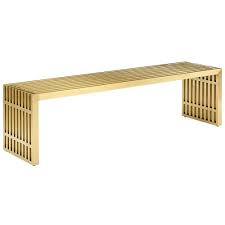 Available in 6 traditional colors. Modern Benches Galvano 60 In Gold Bench Eurway