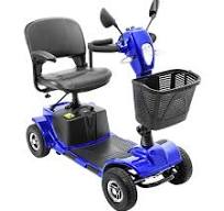 Morrean 4 Wheel Electric Powered Mobility Scooter for Seniors for Travel,  Adults, Elderly, Blue