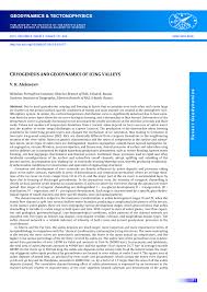 PDF) Cryogenesis and geodynamics of icing valleys
