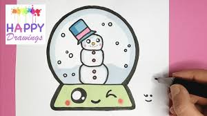 How To Draw A Super Cute Snow Globe With A Snowman Inside Easy Drawing Tutorial Youtube Drawing Tutorial Easy Drawing Tutorial Easy Drawings
