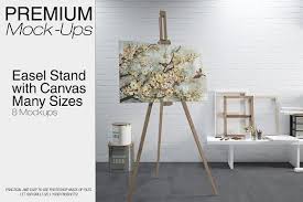 Huge collection of free mockups, patterns, illustrations, scene creators, diy scenes, for photoshop, sketch, and figma. Easel With Canvas Many Sizes Mockup Mockup Psd Square Canvas