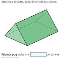 Solved: Pavaizduota stačioji prizmė. | langelius jrašykite ...