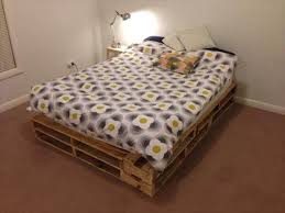 Make sure you have strong and clean pallet wood to start building your the bed frame is made of large wooden pallets which were irregularly shaped to create a distressed appearance. Diy Easy To Build Pallet Bed