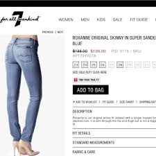 7 Roxanne Orig Skinny Jeans In Super Sandy Blue