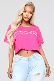 Here you find details about how to wear high waisted jeans with croptop. Your Competition Crop Top Hot Pink Crop Tops Fashion Hot Pink