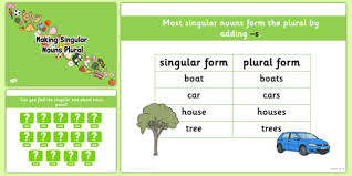 Improve your language arts knowledge with free questions in use singular and plural nouns and thousands of other language arts skills. Making Singular Nouns Plural Powerpoint Twinkl