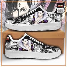 Chrollo lucilfer (クロロ=ルシルフル, kuroro rushirufuru) is the leader of the phantom troupe, an infamous gang of thieves with class a bounties. Hxh Merch Hunter X Hunter Chrollo Lucifer Air Force Sneakers Hunter X Hunter Merch