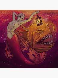 Mermaid Anglerfish Underwater Fantasy Sci-fi 