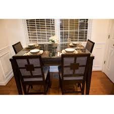 Whether it's a cute and quaint breakfast nook or your main dining room table, find the perfect dinette for any size or style of space. Value City Furniture Espresso High Top Expandable Dining Room Table W 4 Chairs Aptdeco