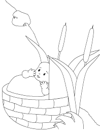 As a baby, moses was placed in a basket and set adrift amid the reeds by the side of the nile river. Baby Moses Coloring Pages Coloring Home