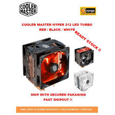 Hyper 212 led turbo is equipped with dual pwm fans with red leds, providing the best balance between airflow and static pressure to take the heat away. Cooler Master Hyper 212 Led Turbo Black Red White Argb Twin Fan Amd Intel Cpu Heat Sink Shopee Malaysia