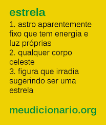 Definicao De Estrela Meu Dicionario