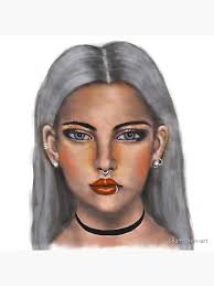 Girl with piercing Pillow