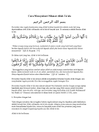 Nikmat sehat merupakan salah satu nikmat terbesar yang dikaruniakan oleh allah ta'ala kepada manusia. Cara Mensyukuri Nikmat Allah