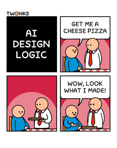 Sharing Twonks comic on AI and creativity