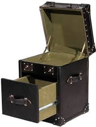 You may want to consider lamps with opaque shades or. Casa Padrino Luxury Cowhide Side Table With Lid And Drawer Black 47 X 45 X H 57 Cm Handmade Lamp Table In A Suitcase Look