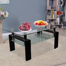 Get 5% in rewards with club o! Buy Coffee Table Glass Top Modern Rectangle Coffee Table With Lower Shelf Metal Legs Living Room Furniture Us Stock Metal Legs Transparent Glass Online In Vietnam B094v2wll1