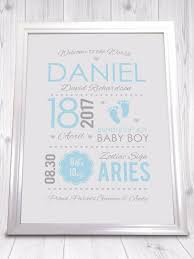 This makes the baby gift company a great choice if you have friends or family. Personalised Baby Picture Nursery Art New Baby Gift Personalised Birth Details Ebay