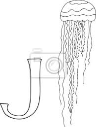 Einhorn malvorlagen zum ausdrucken test; Vektor Hand Gezeichnet Illustration Grossbuchstabe J Auf Alphabet Leinwandbilder Bilder Wortschatz Krippe Druckbare Myloview De