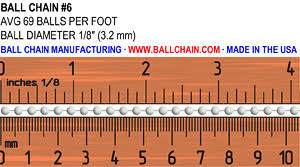 ball chain sizes bead chain sizes size chart