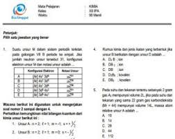 Prediksi Soal Un Sma Kimia Paket B Dan Kunci Jawaban Cari Soal