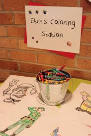 Etch Coloring Station Toy Story Party Decorations Toy Story Birthday Party Birthday Toys