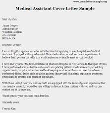 Medical Assistant Cover Letter Samples Best Resume Format