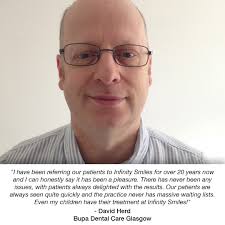 KIND WORDS FROM HAPPY DENTISTS... David Herd, Lead Clinician at Bupa Dental  Care Glasgow  https://www.bupa.co.uk/dental/dental-care/practices/g/glasgow?utm_campaign=meetedgar&utm_medium=social&utm_source=meetedgar.com