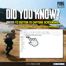 PUBGLITE - Did you know you can screenshot by pressing F12... | Facebook