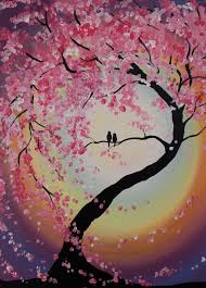 You can use a smaller size painting canvas for the moment. Easy Cherry Blossom Tree Painting Novocom Top