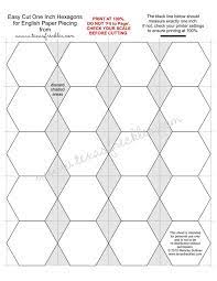 For a rougher hexagon, try using a round shape and a ruler to guide your hand. One Inch Hexagons Pdf English Paper Piecing English Paper Piecing Quilts Paper Piecing