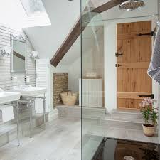 You could try anything from shelves to beadboard walls with tiled floors like the one in the picture. Attic Bathroom Ideas To Make The Most Of Loft Conversions Of All Sizes