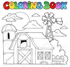 Black and white coloring book page. Coloring Book Farm Theme 1 Vector Illustration Royalty Free Cliparts Vectors And Stock Illustration Image 13356151