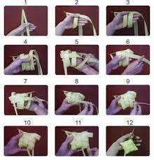 Tutorial Cara Membuat Ketupat Mudah Leaf Crafts Weaving Crafts