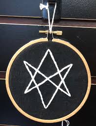 That which is below corresponds to that which is above, and that which is above, corresponds to that which is below, to accomplish the miracles of the one thing.. Allison Sharpe As Above So Below Black Light Hand Stitched Hoop Poppycock Tattoo