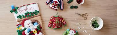 Download Christmas Stocking Kits Bucilla Felt Needlepoint Cross Stitch PSD Mockup Templates