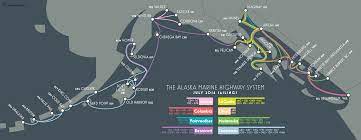 Embrace the vast emptiness along the dalton highway. Alaska Marine Highway Map Somethingaboutmaps