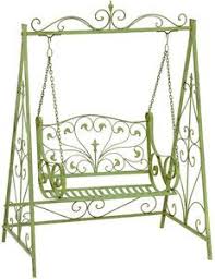 Balancelle Banc A Bascule De Jardin En Fer Forge Vert Antique Patine Meuble Ukrashenie Iz Kovanogo Zheleza Kacheli Stulya Sovremennyj Dizajn Eksterera Doma