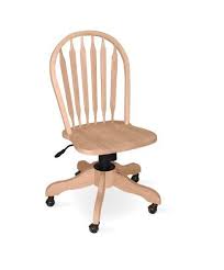 International Concepts Unfinished Windsor Arrowback Office Chair Unfinished Furniture Furniture Chair