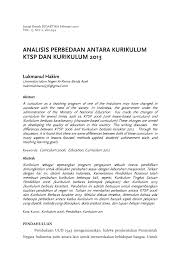 Mengenal pelaksanaan kurikulum 2013 digunakan adalah materi. Pdf Analisis Perbedaan Antara Kurikulum Ktsp Dan Kurikulum 2013