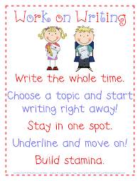 Work On Writing Anchor Chart Daily 5 Daily 5 Writing