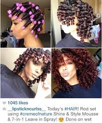 Pink Perm Rods Natural Hair Styles Natural Hair Inspiration Curly Hair Styles