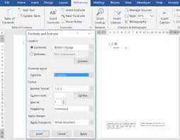 It will insert autonumber to the position the cursor in, see screenshot: How Can Word Put Footnotes In Two Columns Only All The Text Fits On One Line Super User
