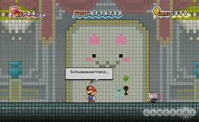 Accept merlon's request (obtain pure heart). Super Paper Mario Review Gamespot